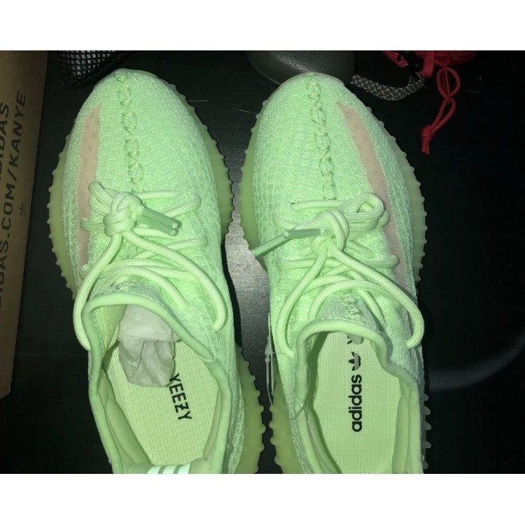 adidas Yeezy Boost 350 V2 Glow in the Dark 夜光綠 EG5293 慢跑鞋