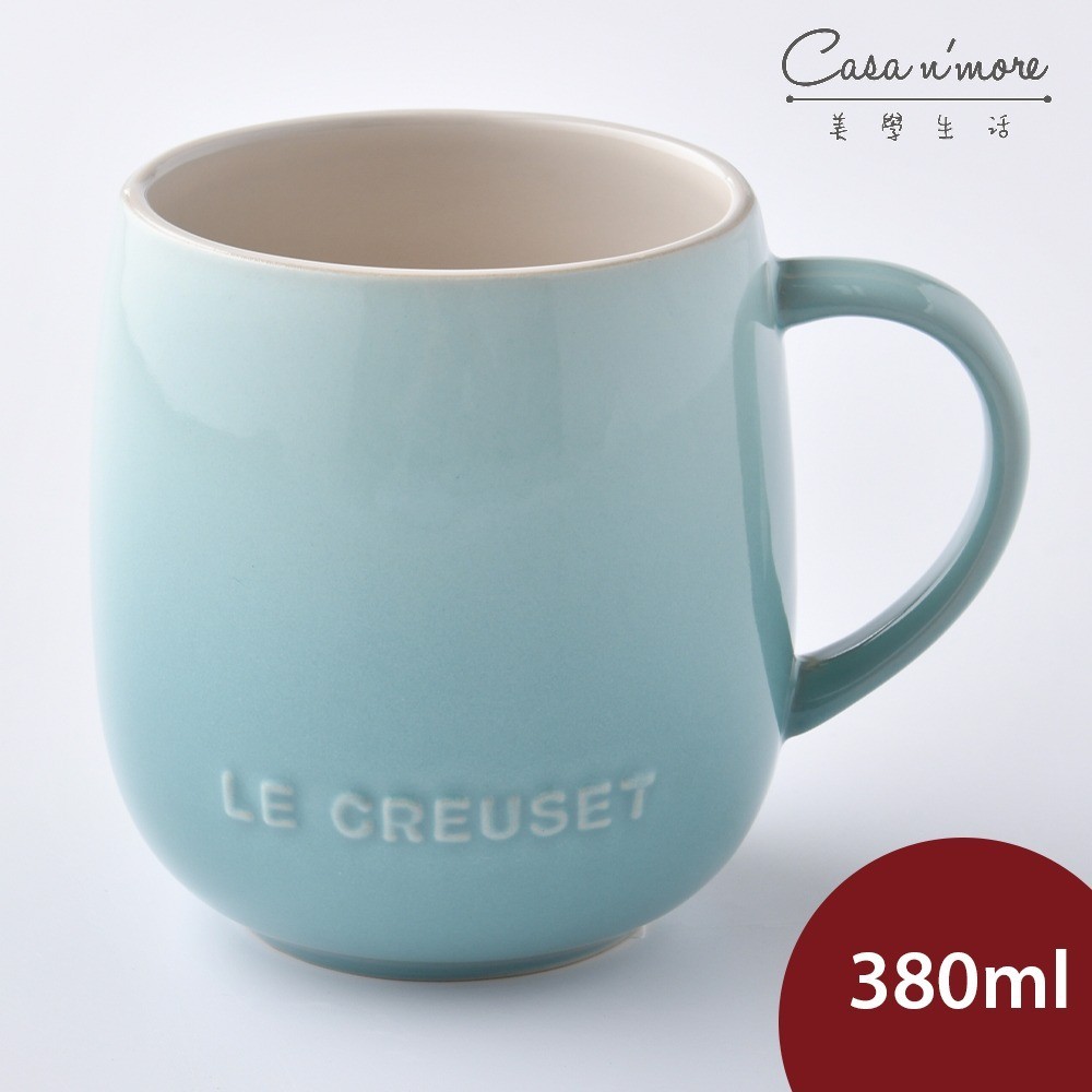 Le Creuset 蛋蛋馬克杯 茶杯 陶瓷杯 380ml 悠然綠