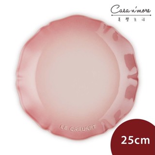 Le Creuset 凡爾賽花園系列 不規則圓形淺盤 盛菜盤 餐盤 陶瓷盤 25cm 櫻花粉
