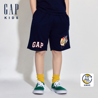 Gap 兒童裝 Gap x 汪汪隊立大功聯名 Logo印花鬆緊短褲(1-9歲)-海軍藍(510043)