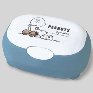 小哲日貨🕊️ 嚴選好物｜ 史努比 Snoopy 塑膠彈蓋小物收納盒(藍色) 日本製