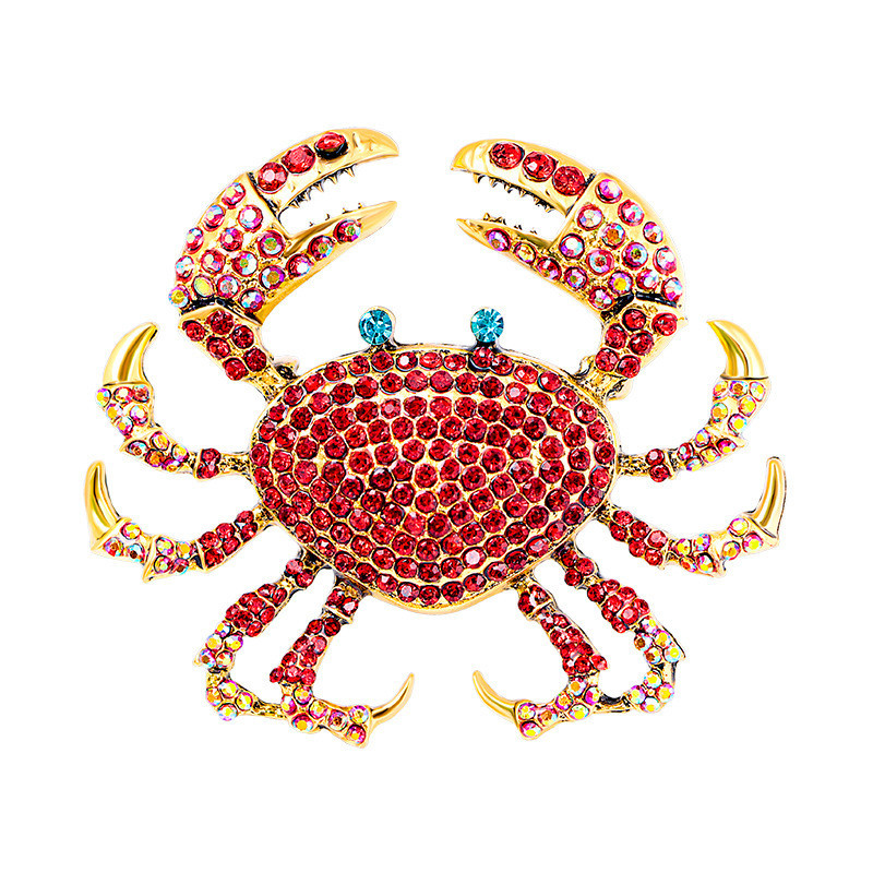 適用創意誇張螃蟹造型胸針 合金動物胸花造型別針新款