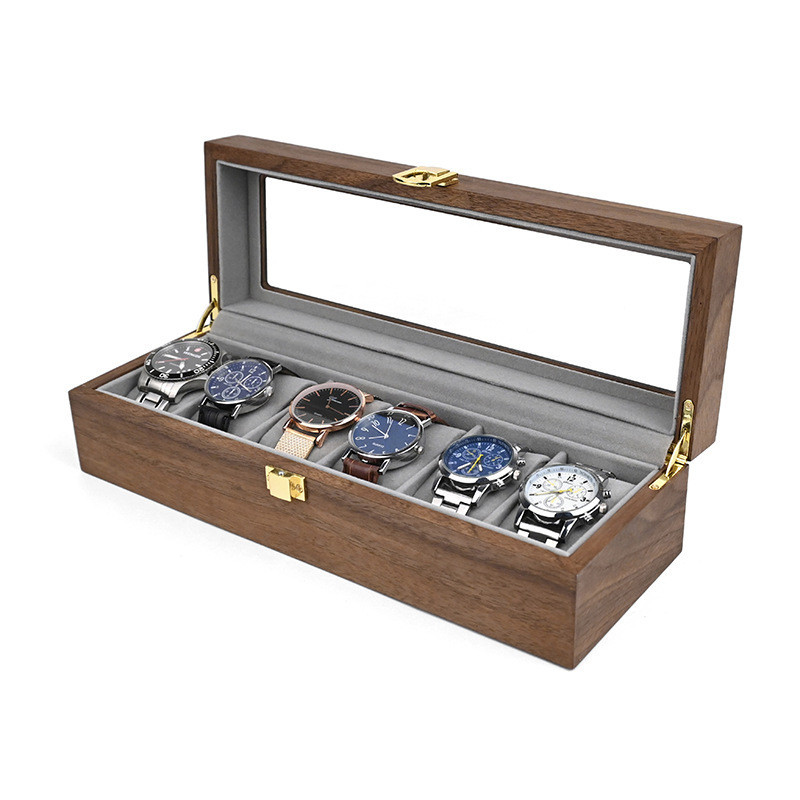 新款現貨2 3 6 10 12 20位手錶盒複古木質傢居手錶收納盒展示佼宜 OX7G
