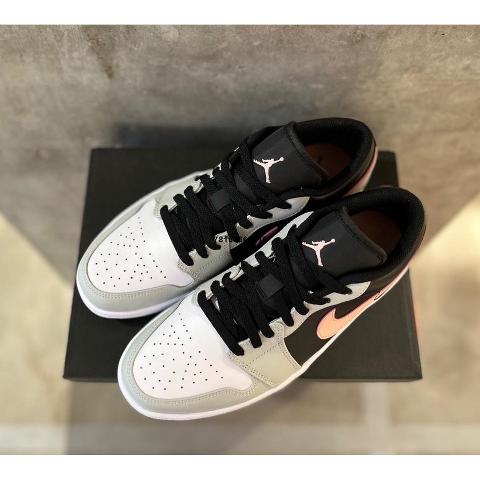 現貨 Nike Air Jordan 1 Low Grey Pink 白灰 黑粉 男鞋 553558-062