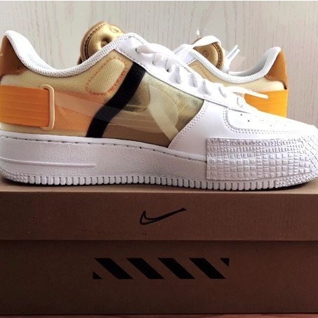 Nike Air Force 1 AF1 Low Type White Gold 白金 休閒 AT7859-100