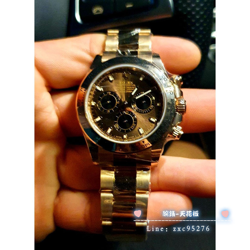 勞力士 116505Daytona 巧克力面 迪通拿 Rolex 玫瑰金 新式保卡腕錶