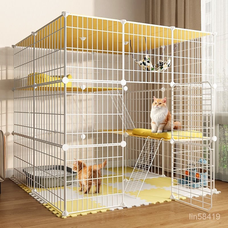 貓籠 寵物籠子 大空間特大號 傢用室內籠子 加粗加固別墅 超大自由空間 多層貓房 貓屋