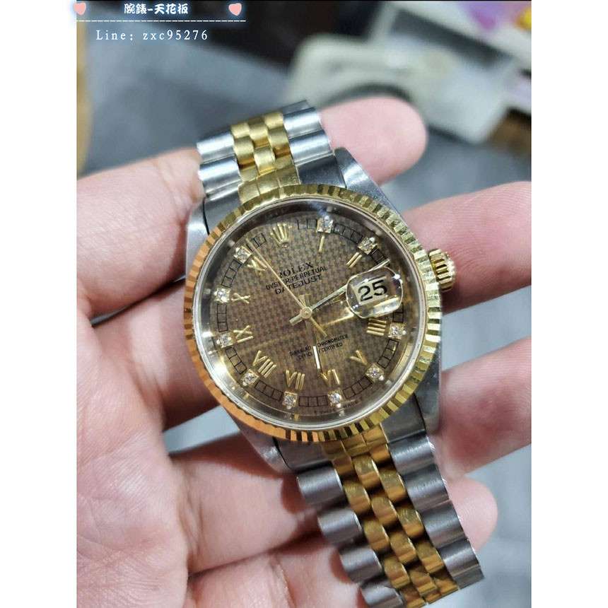 勞力士 16233 Rolex Dj 羅馬 鑽石 時標 Datejust腕錶