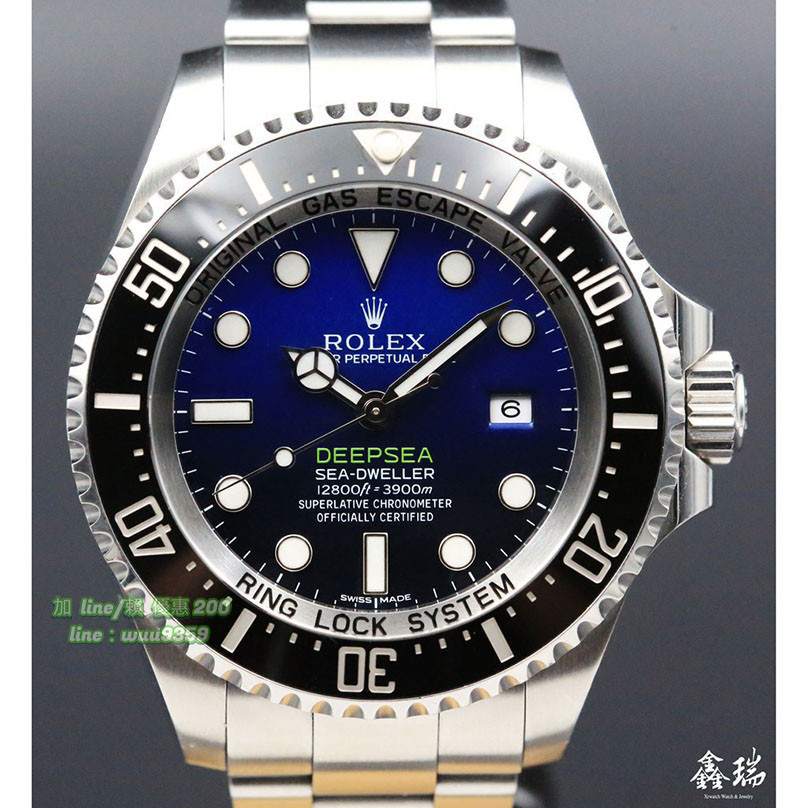 漸層藍水鬼王 Rolex 勞力士 Deepsea 116660DB 44mm 盒單全 2015國內單