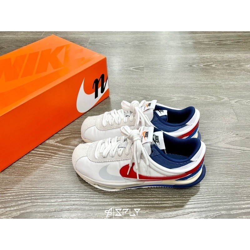 【代購】Sacai x Nike Cortez 白紅藍 休閒鞋 DQ0581-100