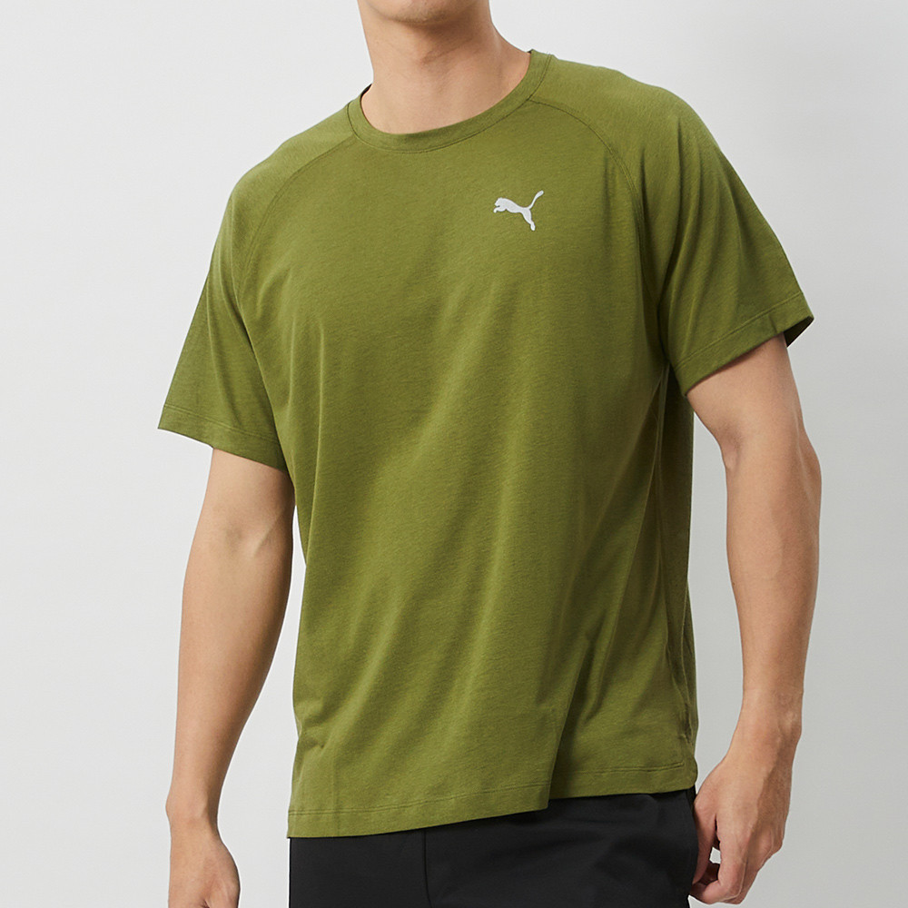 Puma Evolve Triblend 男款 綠色 歐規 慢跑系列 快速排汗 T恤 運動 休閒 短袖 52499733