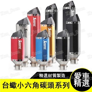 ↘通用臺蠍小六角碳頭系列 合法管 51mm/勁戰/酷龍/三代/四代/Bws/排氣管/T2/T1/雷霆王 送相關安裝配件