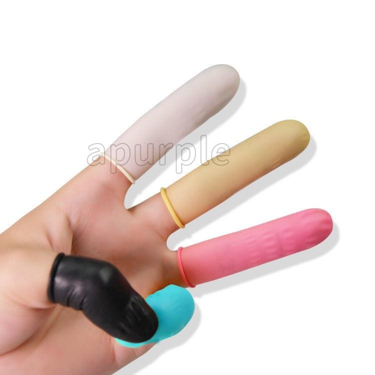 工廠價🎉手指套 一次性無塵乳膠 手指套 電子工業橡膠粉筆點鈔美容美甲防靜電 手指套