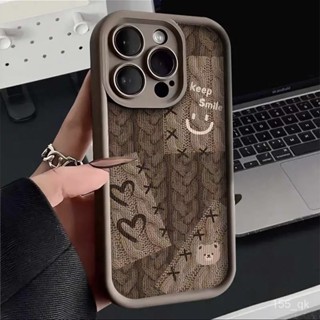 SMBLCE秋冬毛衣小熊適用iphone15/13蘋果14 手機殻 華為viv小米OPPO JUCB