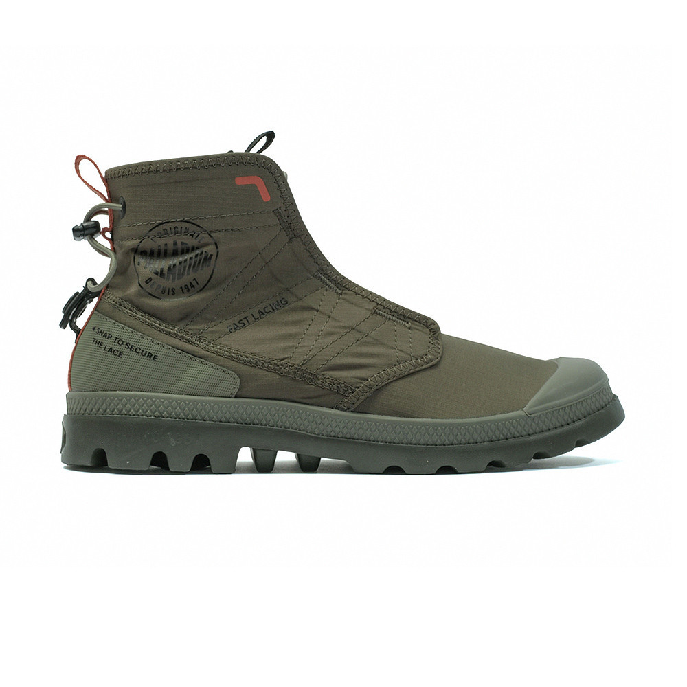 Palladium Pampa Travel Lite 男女 墨綠色 快速綁帶 潮流 軍靴 79104-309