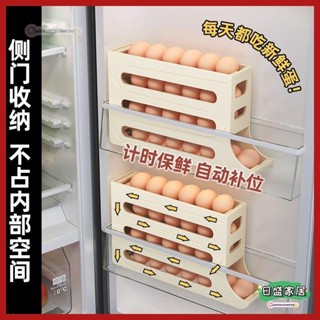 自動滑梯雞蛋收納盒 冰箱側門滾蛋收納盒 食品級滾蛋雞蛋盒 雞蛋架託 新款收納盒 冰箱雞蛋收納架 滾蛋收納器 收納神器