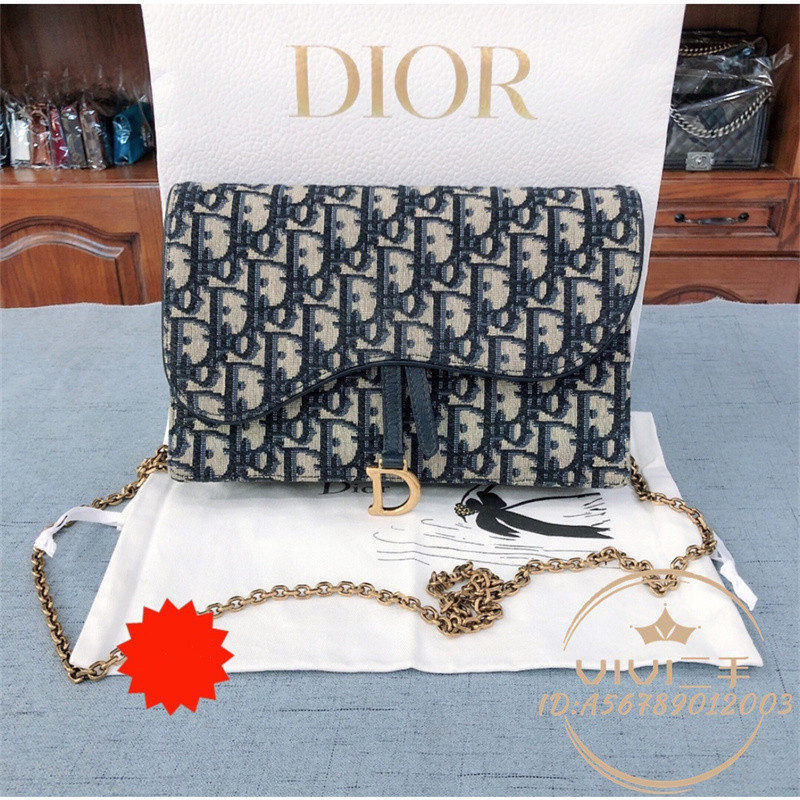 正品現貨 DIOR 迪奧 SADDLE WOC 鏈條包 側背包 肩背包S5620CTZQ_M928 專櫃正貨 實拍