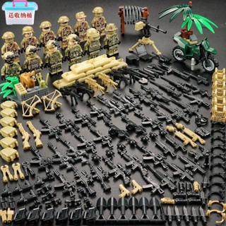 正品進口積木相容樂高lego相容樂高坦克軍事人仔特種兵警察裝甲車兒童拼裝益智積木男孩玩具