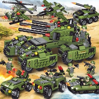正品進口積木相容樂高lego軍事履帶式裝甲車兒童男孩警察相容樂高坦克汽車益智拼裝玩具禮物