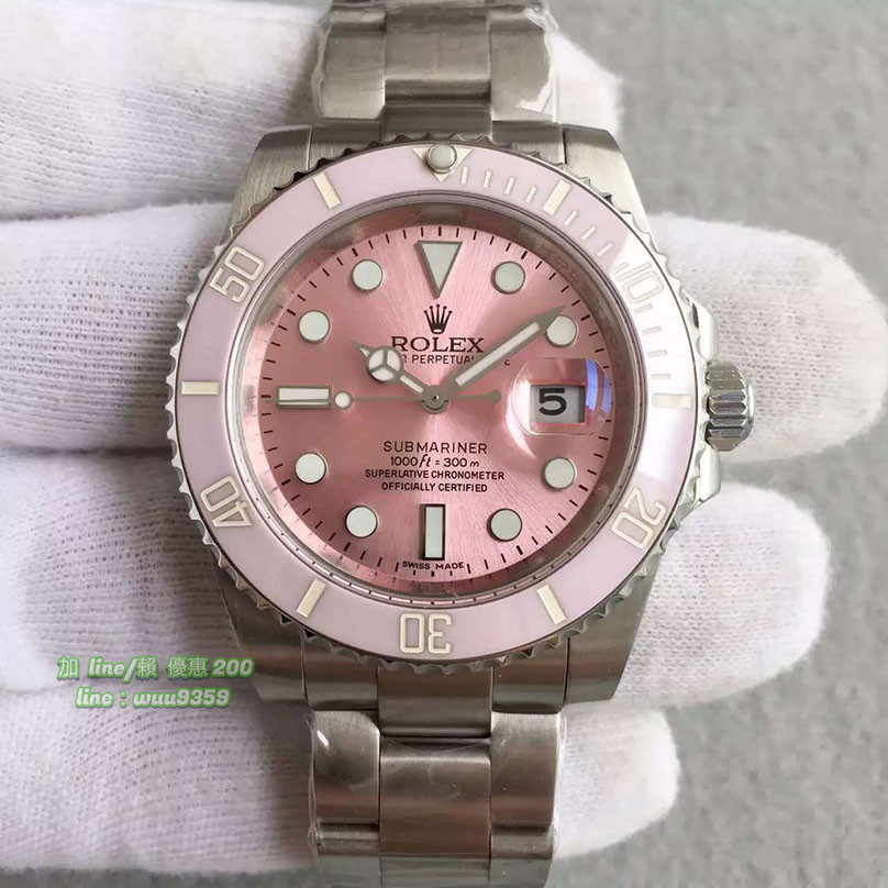 Rolex 勞力士 水鬼粉水鬼 精品女款機械手錶 情侶對錶3135機 實拍 免運(出貨前可拍視頻確認)