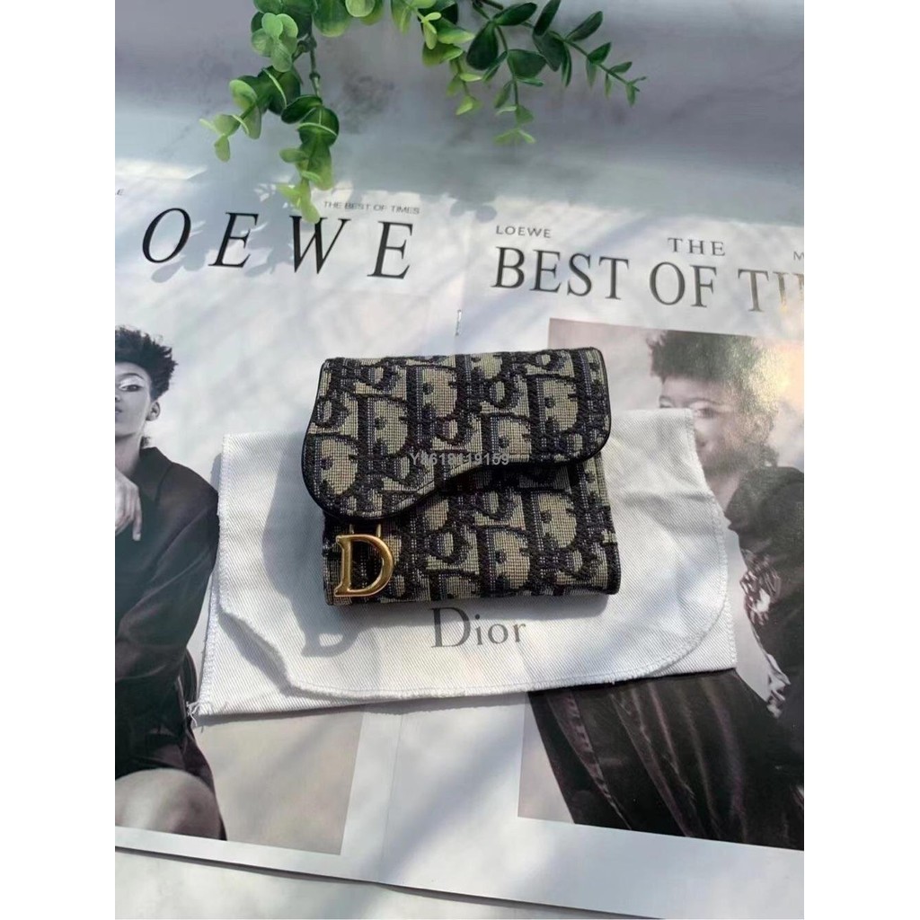 【二手】【二手98新】Dior 迪奧馬鞍LOTUS 錢包