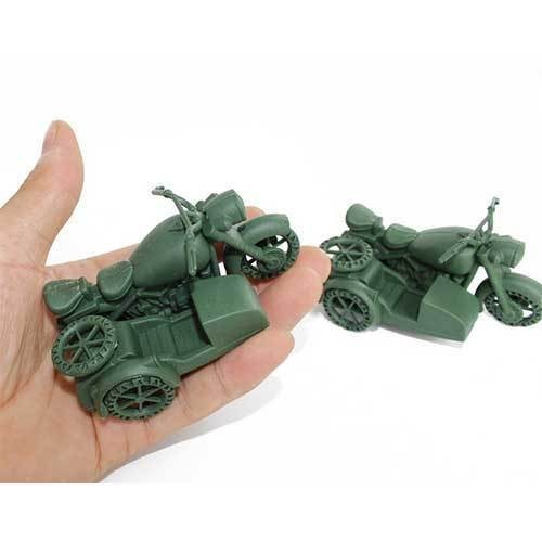 兵人 玩具 二戰德國摩托車模型軍事戰爭場景設備沙盤模型擺設玩具二戰摩托車