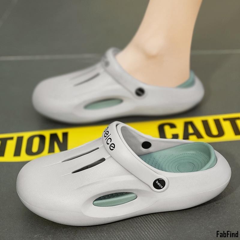 【ShopEase】女式男式外穿軟底防撞鞋頭 Crocs 涼鞋運動沙灘涼鞋