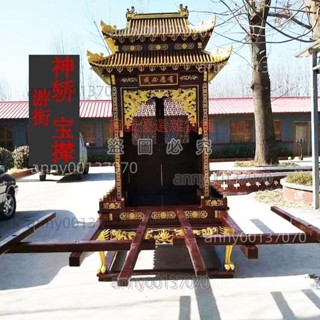 (可開發票)佛像神像巡遊遊街轎子龍椅神轎龍庭神龕佛龕仙龕香樟實木重簷屋頂 誼誠優選雜貨鋪