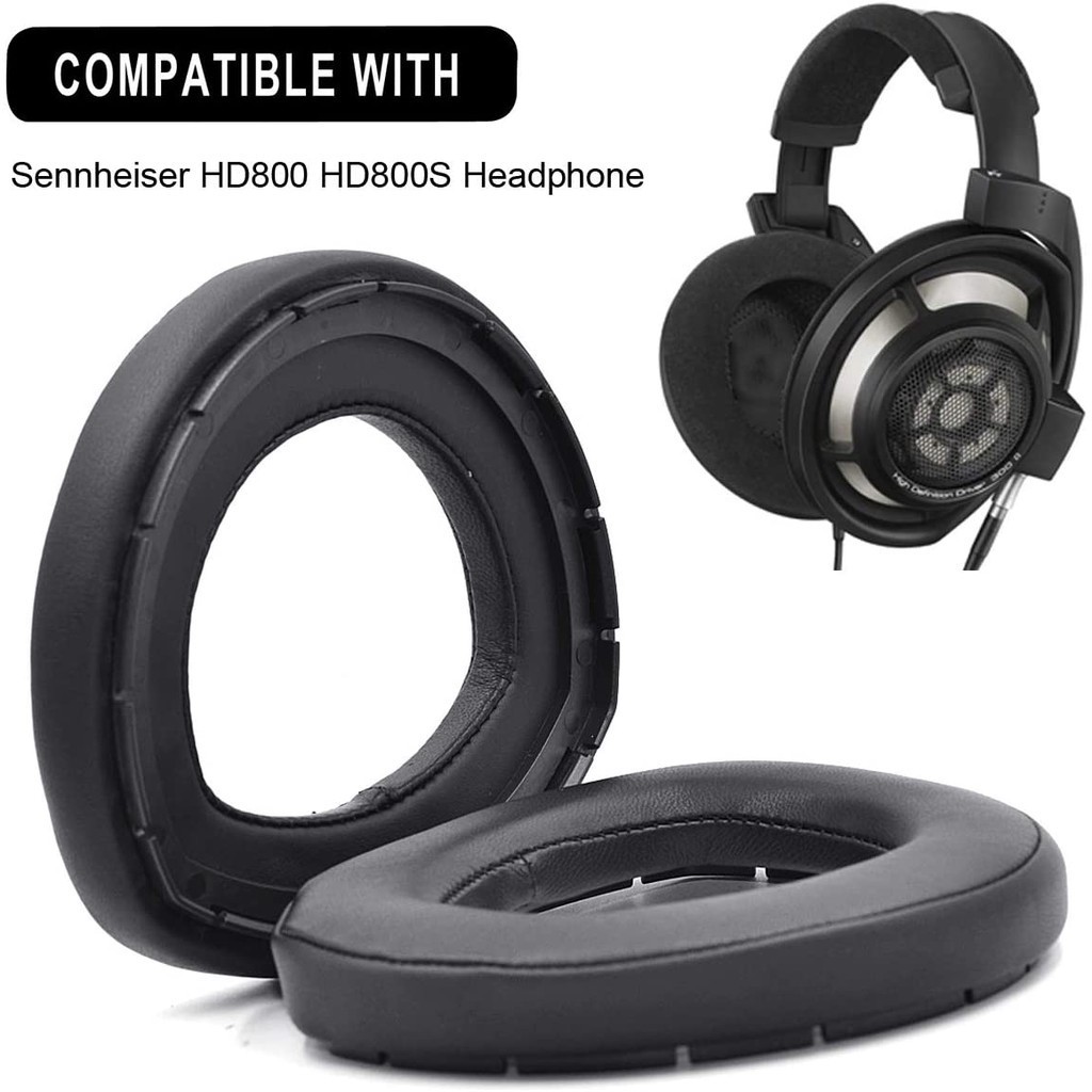 ↔☚小羊皮替換耳罩適用Sennheiser HD800和HD800S耳機 真皮耳機罩 耐用不掉皮屑 一對裝