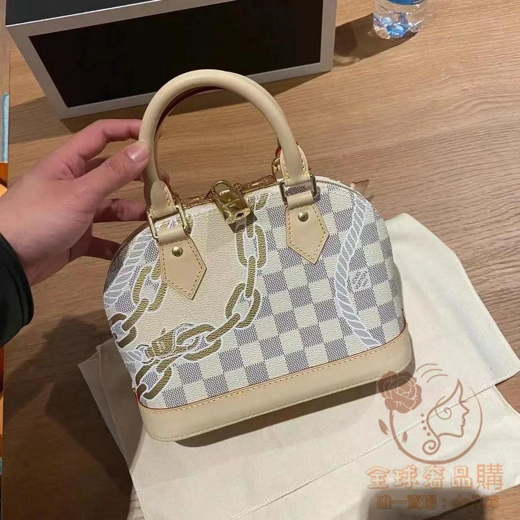 LV 路易威登 Alma BB 手袋 棋盤格 手提包 貝殼包 肩背包 斜背包 女包 N40472