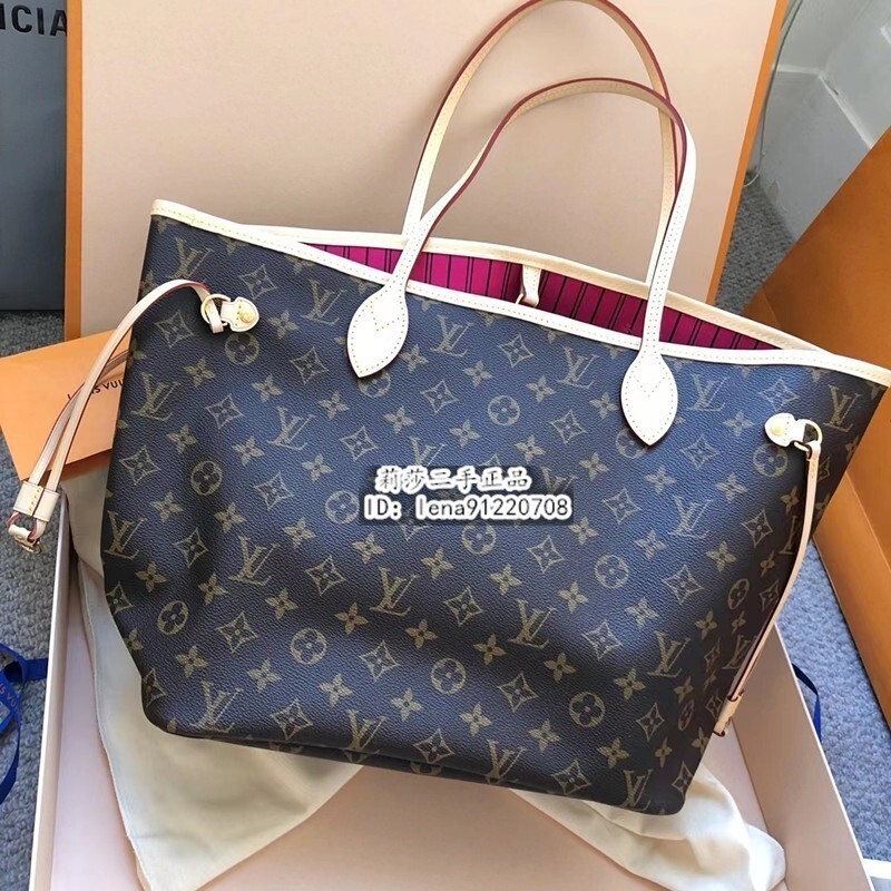 LV 路易威登 NEVERFULL 中號 購物袋 手提包 單肩包 子母包 托特包 M41177