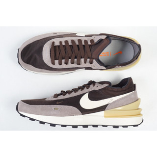 NIKE WAFFLE ONE 網布 運動鞋 DA7995-103 白橘 200 咖啡 男鞋