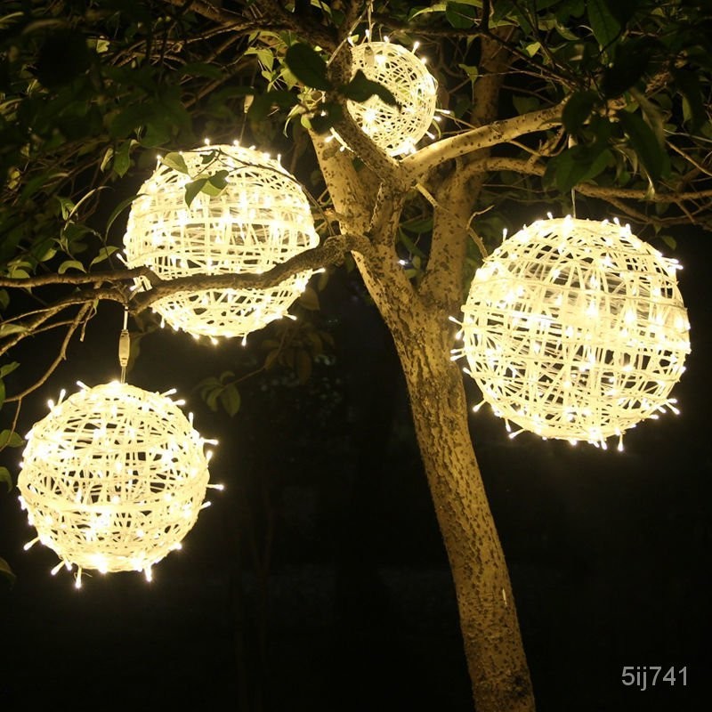 led彩燈閃燈串燈滿天星戶外樹佈置亮化藤球燈圓球燈裝飾燈星星燈 TX1X