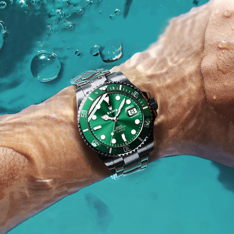 臺灣現貨🔥手錶男士正品牌氚氣潛水綠水怪水鬼手錶男士全自動機械錶男錶 禮物