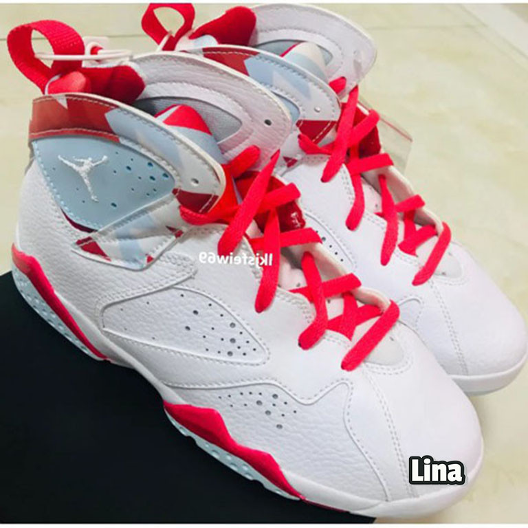 Nike耐克女鞋冬Air Jordan 7 Aj7糖果色 白粉拼接籃球鞋 442960-104 女款 現貨