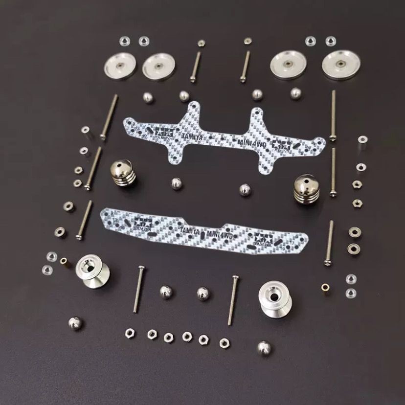 自製田宮改裝配件 自制 田宮四驅車 MS/MA/AR/FMA/VS碳纖維底盤 初級改裝套件配件