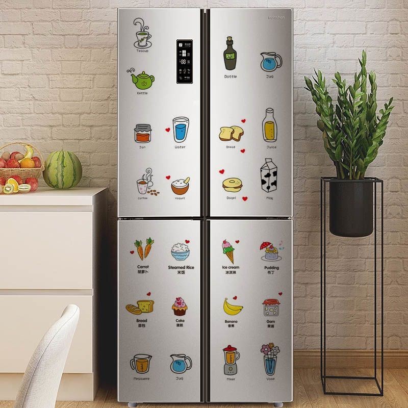冰箱貼 冰箱貼磁鐵 冰箱磁貼 冰箱貼造型磁鐵 卡通可愛冰箱貼紙廚房櫃門裝飾小貼畵防水瓷磚玻璃墻貼自粘可移除