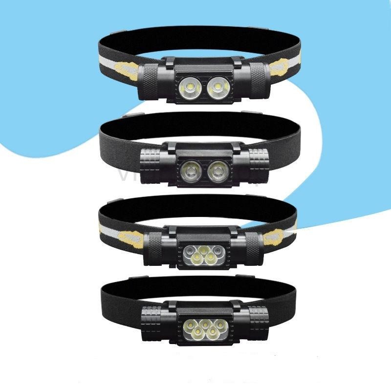 【台灣熱賣】6檔調光 L2燈珠 USB 充電頭燈 led 頭戴式頭燈 騎行露營徒步頭燈 18650 鋁合金材質 防水頭燈