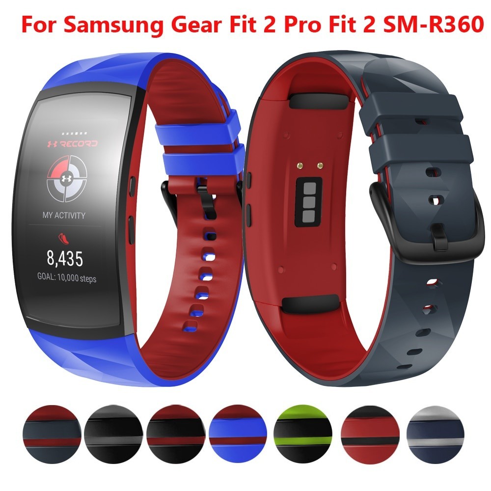 三星 Galaxy Watch Gear Fit 2 Pro Fit2 R360 錶帶 客製化 優質 橡膠 防水 腕帶