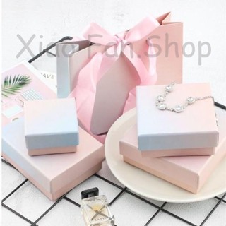 🌸樂樂家私人客製🌸【客製化】【可客製化】【首飾盒】 ins時尚粉藍漸變首飾盒 戒指項鍊手鐲收納盒 禮品包裝盒 定製l