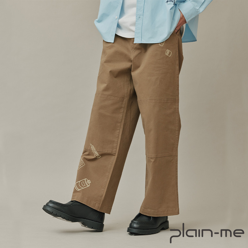 plain-me Robin Tang X plain-me 工具印花寬褲 CRV4018-231 <男女款 長褲>