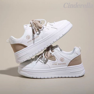 Cinderella 百搭小白鞋女鞋運動鞋休閒老爹鞋潮爆款闆鞋春秋學生 低幫 超軟休閒鞋 小白鞋女 百搭小白鞋