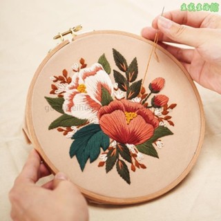✨熱銷✨ 『刺繡手帕』 花卉手工刺繡diy材料包初學自繡新手入門簡單法式立體繡花送禮物 YJ70