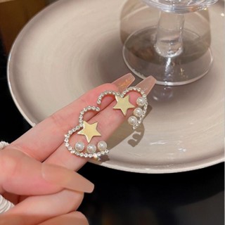 衣時尚 耳環 耳環 耳環 新款銀針高階設計感缺口愛心耳環女ins潮百搭氣質珍珠耳環耳飾品S210-85367.