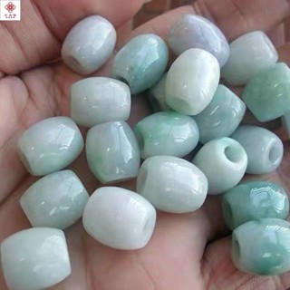 手串配件 diy 天然翡翠散珠轉運珠路路通雕龍冰糯種玉珠子項鏈手鏈配珠手工