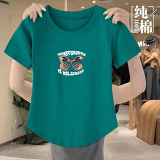 純棉短袖T恤|大碼寬鬆上衣|遮肉顯瘦短袖|氣質名媛T恤衫|不對稱短袖|圓領短袖|常規上衣|媽媽裝大碼|大碼女裝|阿嬤衣服
