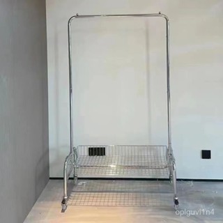 【限時優惠】落地掛衣架移動多功能收納架子服裝店展示架網紅臥室帶籃置物架 D8YN