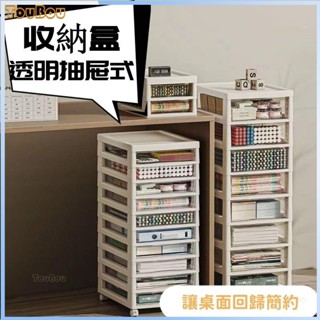 移動式多層抽屜櫃 收納櫃 保養品收納 透明收納櫃 抽屜式置物櫃 桌下雜物儲物櫃 頂部可置物 透明文具收納櫃 辦公室收納櫃
