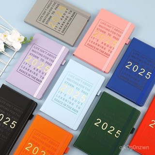 🔥桃園出貨🔥2025手帳本 新年禮物 2025年日程本 2025年A5英文日程本年厤本每日計劃記事本商務筆記本日記本跨