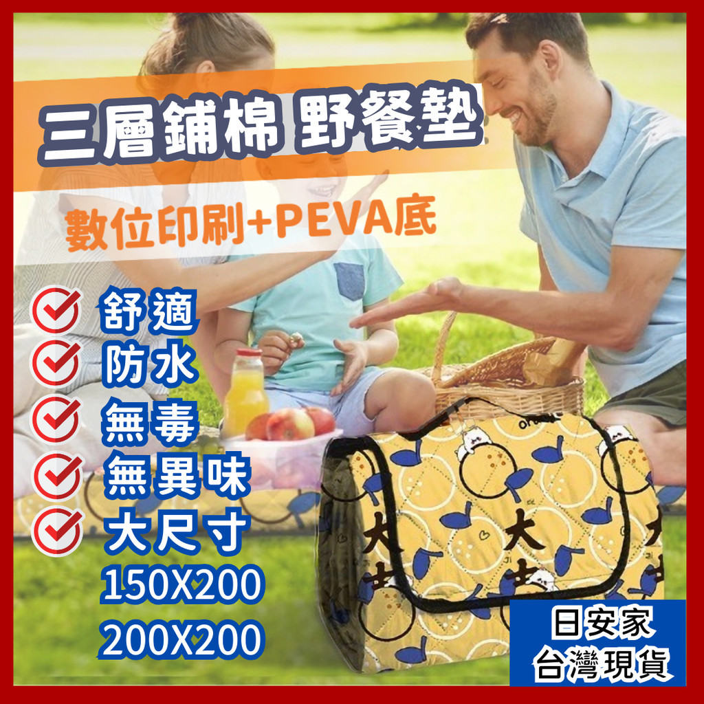 (週年慶限定/超值價) 日安家 野餐墊 防水野餐墊 露營墊 加大野餐墊 大尺寸野餐墊 韓國野餐墊 台灣現貨 隔日到貨